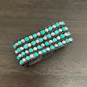 Premier Designs Bracelet Beachbound Brown Turquiose